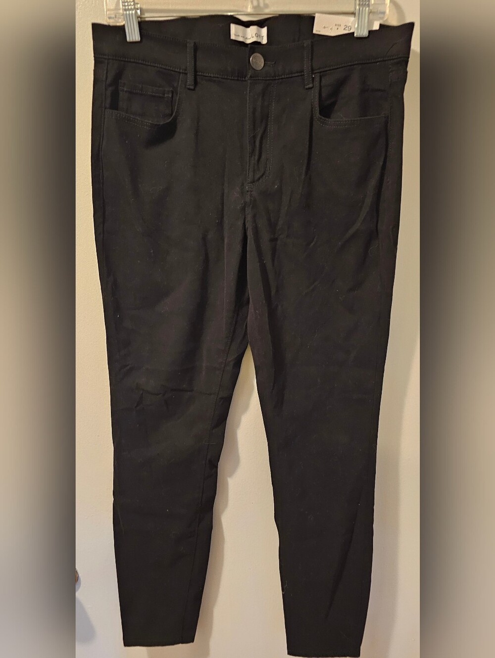 LOFT High Rise 5 Pocket Legging Pants Stretch Black Women's Size 8/29 NWT